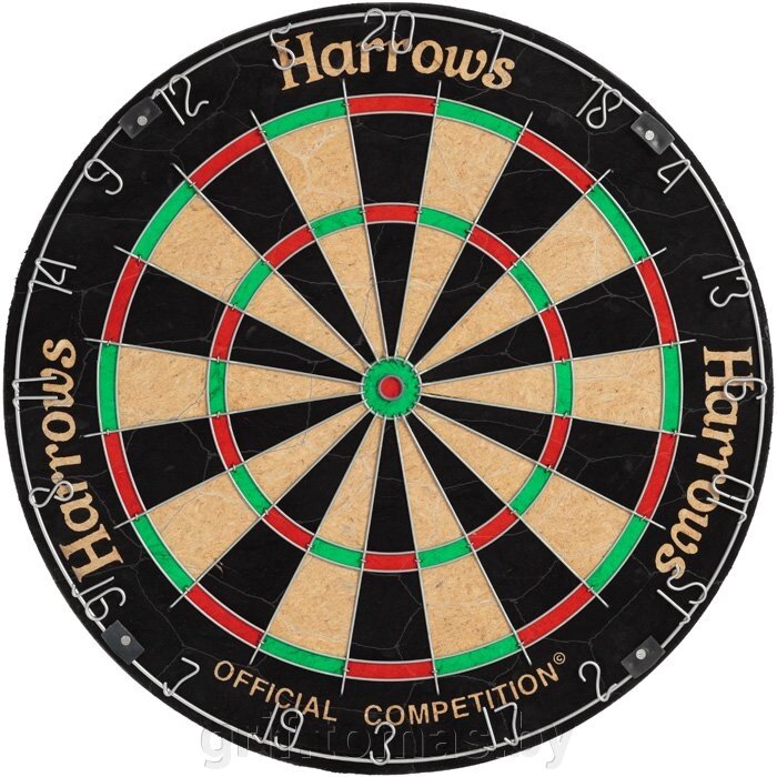 Дартс Harrows Official Competition 18 дюймов (сизалевая мишень) (арт. EA308) от компании ГРИФ-СПОРТ - товары для спорта, туризма и активного отдыха - фото 1