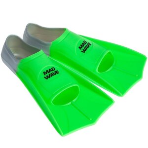 Ласты тренировочные укороченные Mad Wave Fins Training (зеленый) (арт. M0747 10 10W)