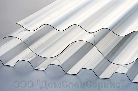 Шифер прозрачный дымчатый. Профилированный лист Salux, 76/18, 0,8*900*2000 мм от компании ООО "ДомСпецСервис" - фото 1