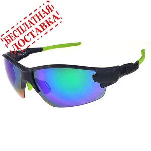 Очки солнцезащитные 2K SD-21503 (чёрный матовый / зелёные revo)