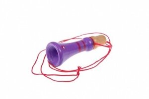 Деревянный свисток-дудочка на шнурке, фиолетовый (Whistle pipe, violete) DE 0532