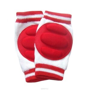 Наколенники детские для ползания красные (baby thicken sponge crawl knee pads, red)