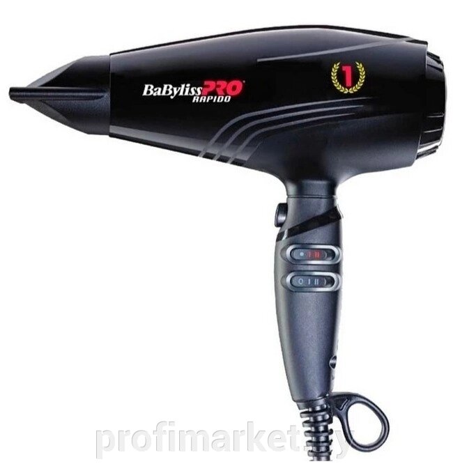 Фен BaBylissPro Rapido Black 2200W BAB7000IE от компании ИП Сможевский Олег Александрович - фото 1