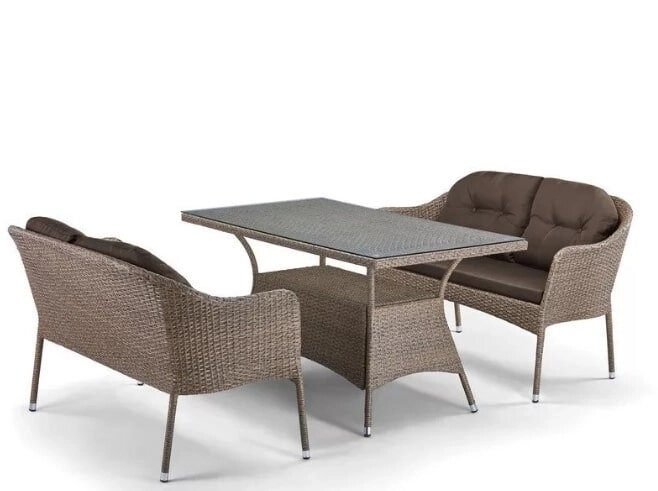 Комплект мебели с диванами T198B S54B-W56 Light Brown ##от компании## Интернет-магазин «Hutki. by» - ##фото## 1