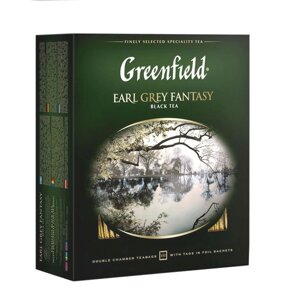 Чай Greenfield Earl Grey Fantasy с ароматом бергамота 100 пак. уп.