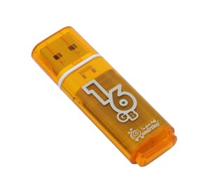 Флэшка накопитель 16 гб, USB, SMART BUY, glossy, оранжевый
