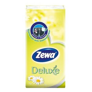 Платки носовые бумажные ZEWA Deluxe 3 слоя 10шт