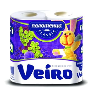 Полотенца бумажные Veiro Classic в рулонах 5П22