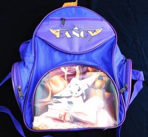 Ранец -рюкзак школьный FANCY 2 отделения на молнии. четыре кармана на молнии, цвет синий