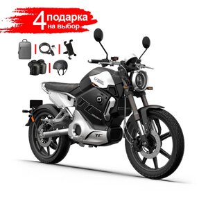 Электромотоцикл WHITE siberia SUPER SOCO TC MAX 2023 (черный-серебро)