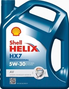 Моторное масло Shell Helix HX7 Professional AV/5 5W30