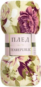 Плед TexRepublic Absolute Гобеленовые цветы Фланель 180x200 / 64212