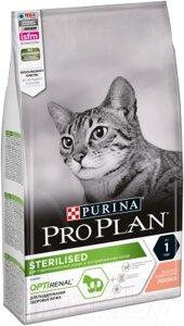 Сухой корм для кошек Pro Plan Sterilised OptiRenal с лососем