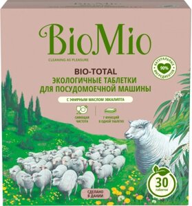 Таблетки для посудомоечных машин BioMio Bio-Total 7в1 с эфирным маслом эвкалипта