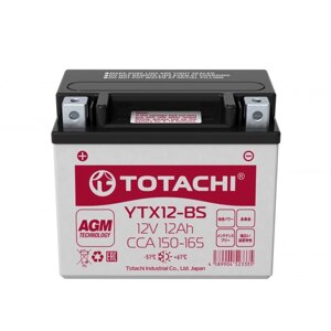 Аккумуляторная батарея totachi MOTO YTX12-BS 12 а/ч