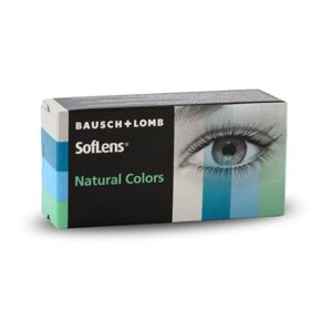 Цветные контактные линзы Soflens Natural Colors Aquamarine, диопт. 1, в наборе 2 шт.