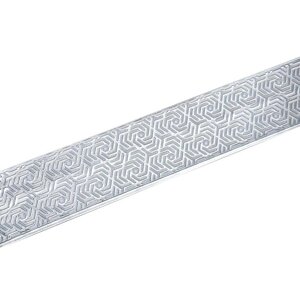 Декоративная планка "Арабеска", длина 400 см, ширина 7 см, цвет серебро/белый
