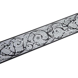Декоративная планка "Вензель", длина 600 см, ширина 7 см, цвет белый с чёрным