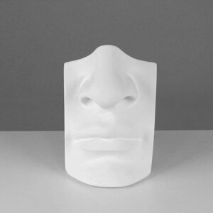 Гипсовая фигура, нос с губами Давида "Мастерская Экорше", 16 х 11 х 25 см