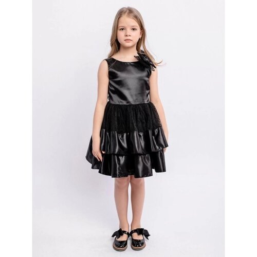 Платье "София", рост 110 см, цвет черный