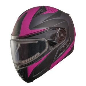 Шлем снегоходный ZOX Condor Parkway, стекло с электроподогревом, матовый, розовый/черный, S 770245