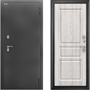 Входная дверь "Сибирь 3К Термо Гаральд", 9702050 мм, правая, серебро / ясень ривьера айс