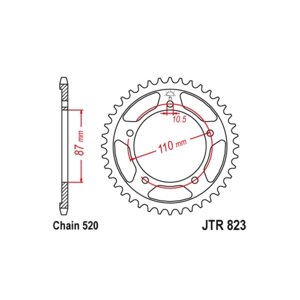 Звезда ведомая JT sprockets JTR823-49