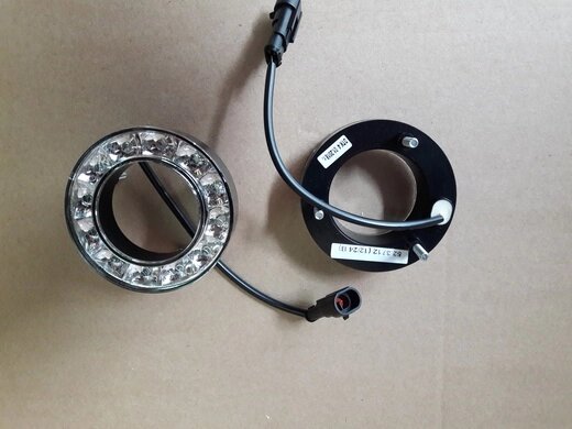 Фонарь габаритный LED светодиодный 12v-24V, белый круглый (крепление на 3 болтах )ивеко мерседес рено газ газель ( 1шт) от компании ИП Скрипкин Антон Викторович - фото 1