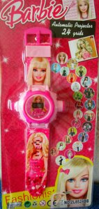 Детские часы "barbie" с проектором 24 картинок