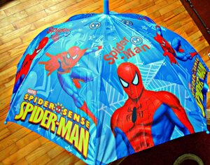 Детский зонт трость Spider-Man "человек паук " со свистком