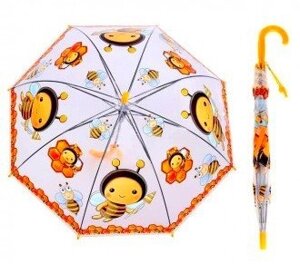 Зонт трость прозрачный "пчелка"