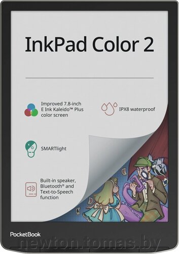 Электронная книга PocketBook 743C InkPad Color 2 черный/серебристый