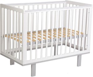 Классическая детская кроватка Polini Kids Simple 340 белый/серый