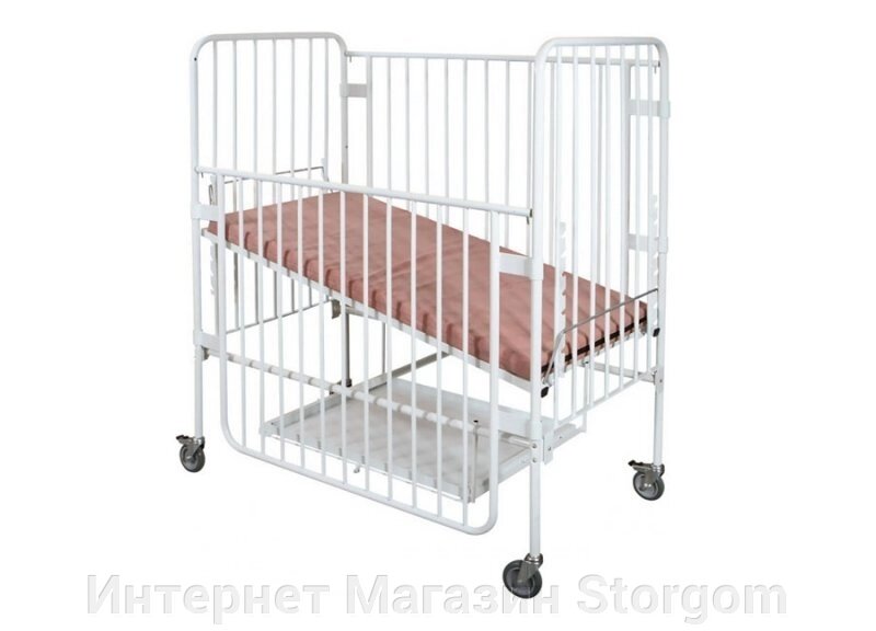 Кровать медицинская детская Малютка от 0 до 2х лет (с матрацем и наматрацником) С414 от компании Интернет Магазин Storgom - фото 1