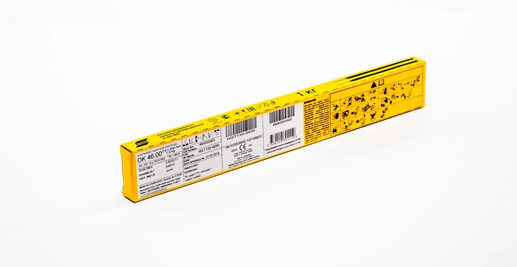 Электроды сварочные OK 46.00 Ø 2.0 (1 кг) пр-во РФ, ESAB-SVEL от компании Сварочные материалы по оптовым ценам | СВАРКА-ОПТ.БЕЛ - фото 1