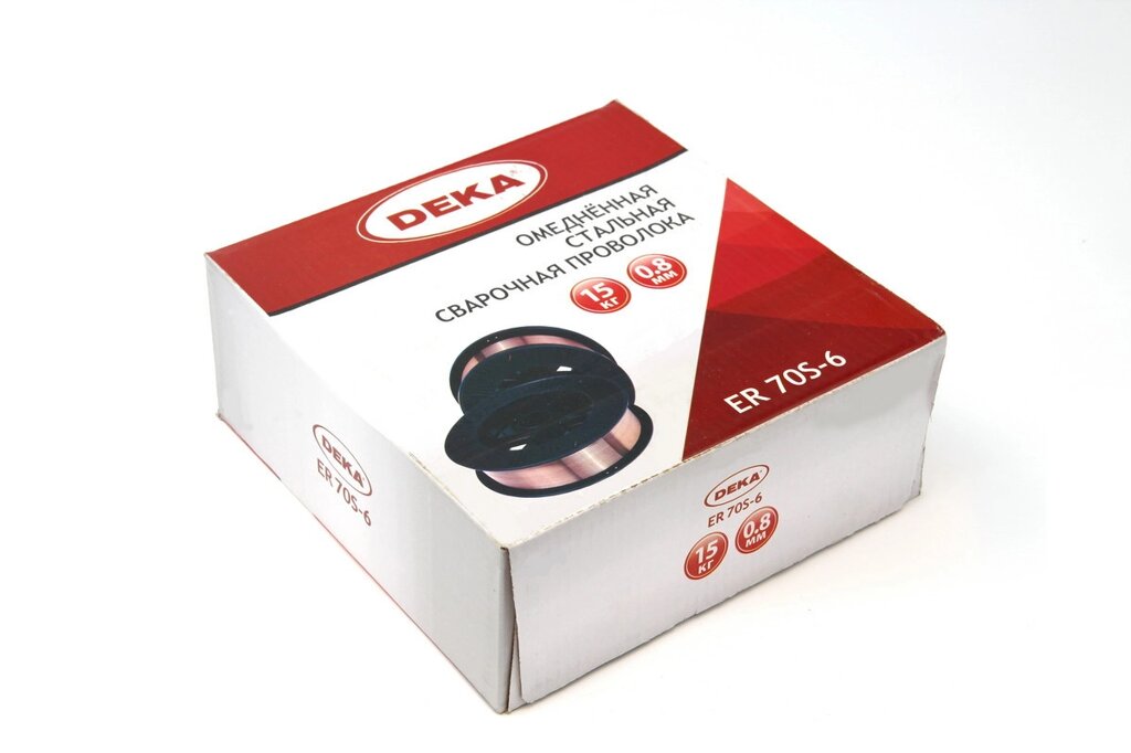 Проволока омедненная DEKA ER70S-6 Ø 0.8 (15 кг) (СВ08Г2С) от компании Сварочные материалы по оптовым ценам | СВАРКА-ОПТ.БЕЛ - фото 1
