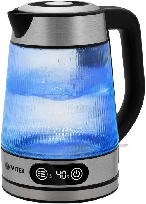 Чайник электрический Vitek VT-8825, 2200Вт, прозрачный от компании 2255 by - онлайн гипермаркет - фото 1