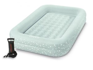 Детский надувной матрас кровать для сна отдыха Intex Travel 66810 туристический с насосом