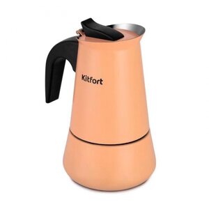 Гейзерная кофеварка на 6 порции для индукционной плиты Kitfort КТ-7148-2