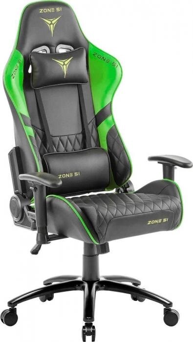 Игровое (геймерское) кресло Zone51 Clubpoint (черный/зеленый) от компании 2255 by - онлайн гипермаркет - фото 1