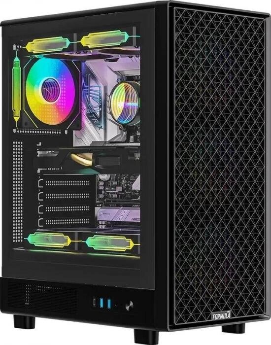 Корпус ATX Formula Mana Dynamic, Midi-Tower, без БП, черный от компании 2255 by - онлайн гипермаркет - фото 1