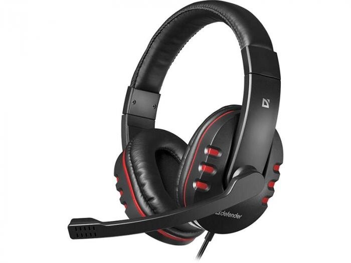 Наушники проводные накладные с микрофоном Defender Warhead G-160 Black 64113 игровые для компьютера от компании 2255 by - онлайн гипермаркет - фото 1