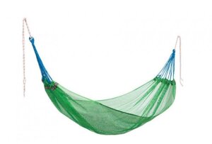 Плетеный гамак-сетка подвесной туристический для дачи ECOS 9200 зеленый