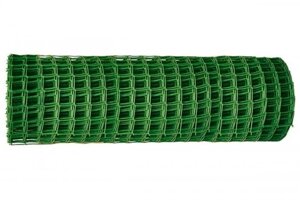 Сетка пластиковая садовая для забора 1x20м Решетка заборная в рулоне 15х15мм зеленая защитная