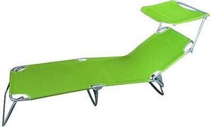 Шезлонг пляжный мягкий складной туристический топчан лежак для пляжа моря загара дачи ECOS PL-02 зеленый