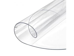 Силиконовая скатерть на круглый стол NS17 гибкое мягкое жидкое стекло ПВХ 90см прозрачная ПВХ защитная пленка