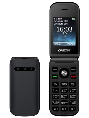 Сотовый кнопочный телефон раскладушка Digma VOX FS240 серый