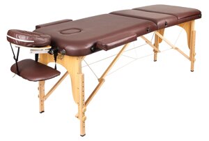 Массажный стол Atlas Sport Складной 3-с 70 см, коричневый / деревянный