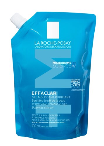 Очищающий гель La Roche-Posay Ля Рош Effaclar пенящийся для жирной и чувствительной кожи лица и тела, 400 мл