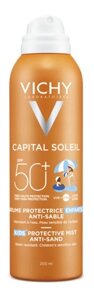 Солнцезащитный спрей-вуаль детский Vichy Виши Capital Soleil анти-песок для лица и тела SPF 50+200 мл